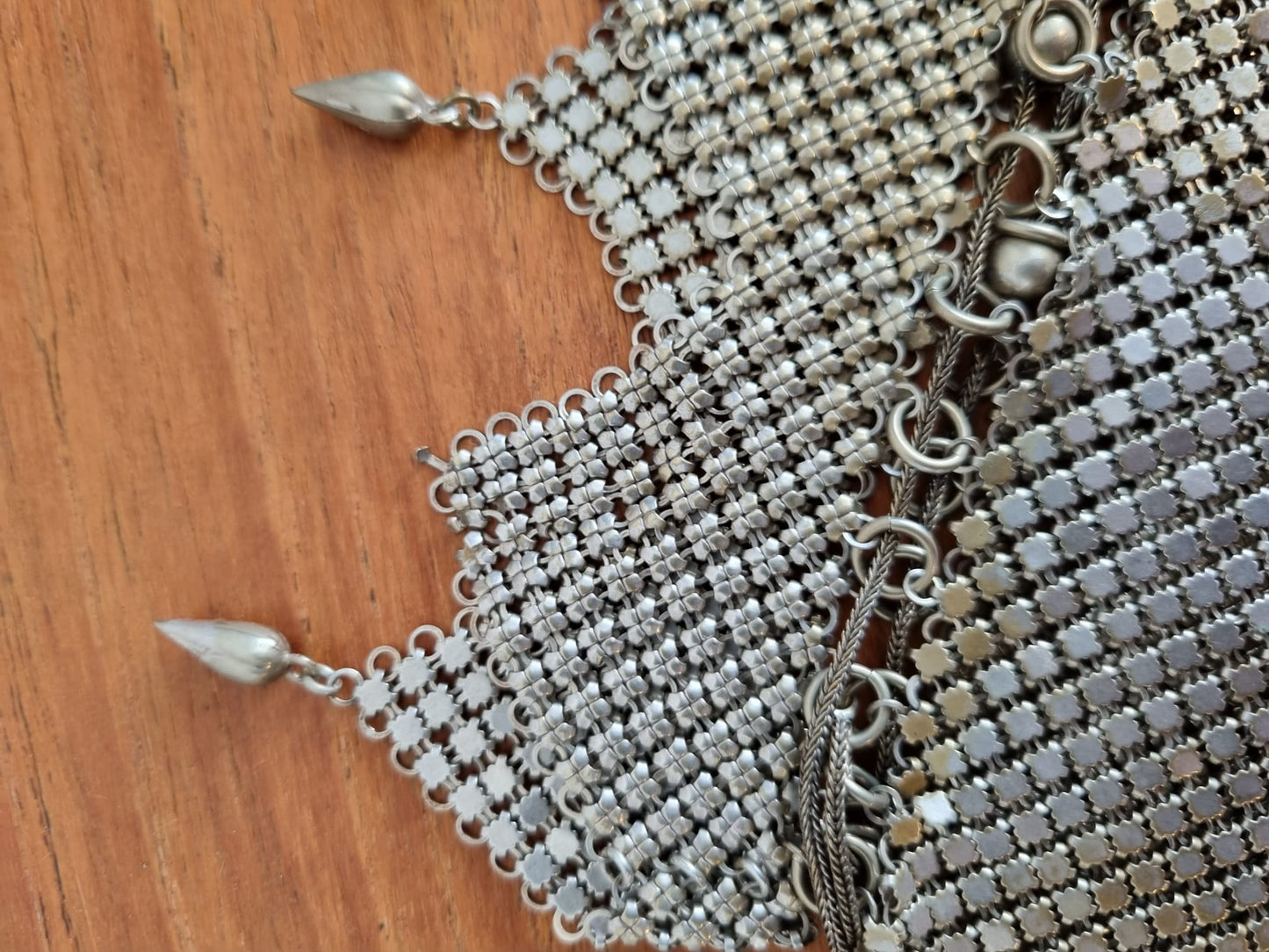 Antique 1920s Art Deco Chainmail Mesh Slouch Pouch Vintage Bag