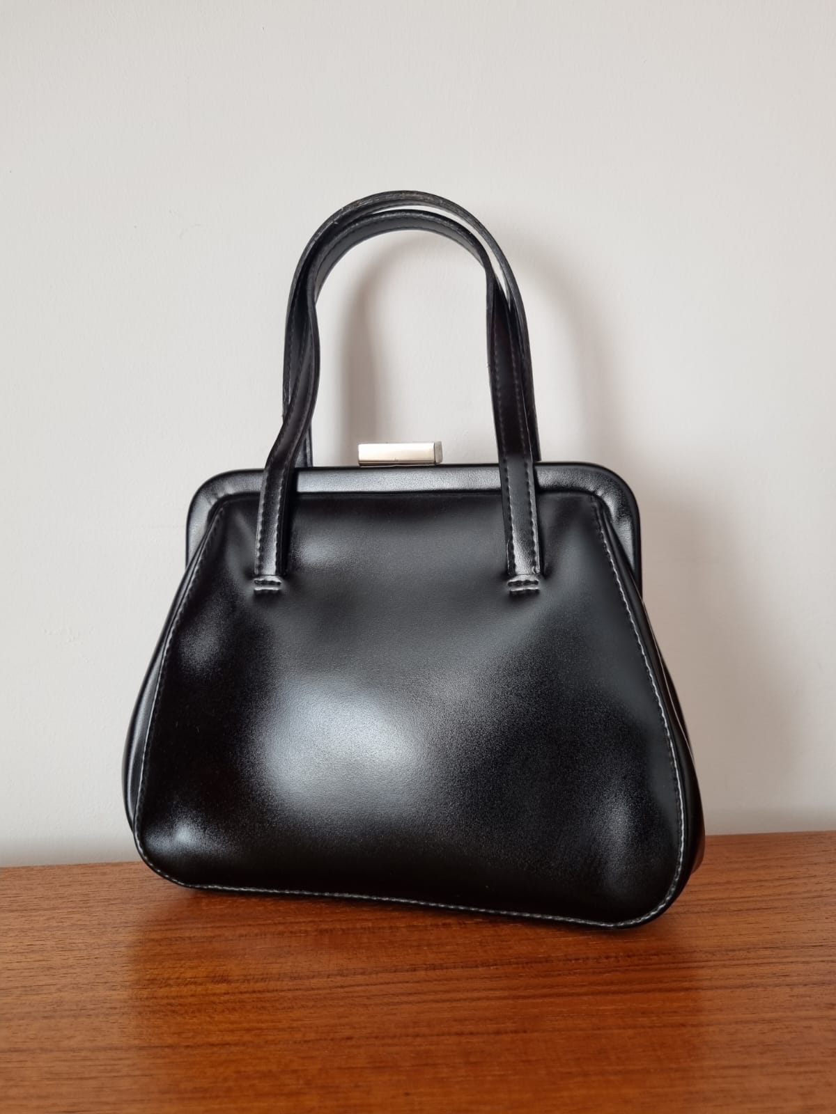 Black Clubhouse by Jane Shilton Mini Top Handle Vintage Handbag