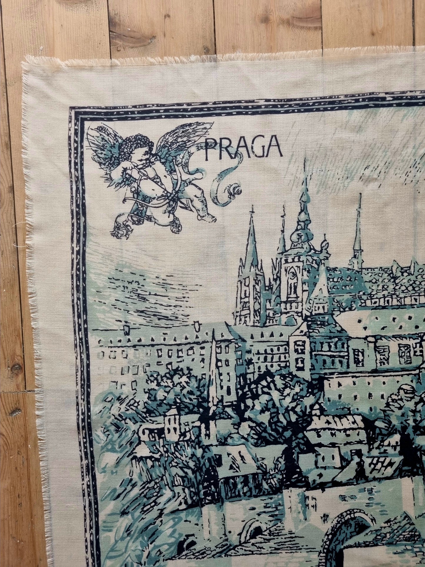 Vintage Scarf The Prague One. Vintage Accessories Handmade Unique Design
