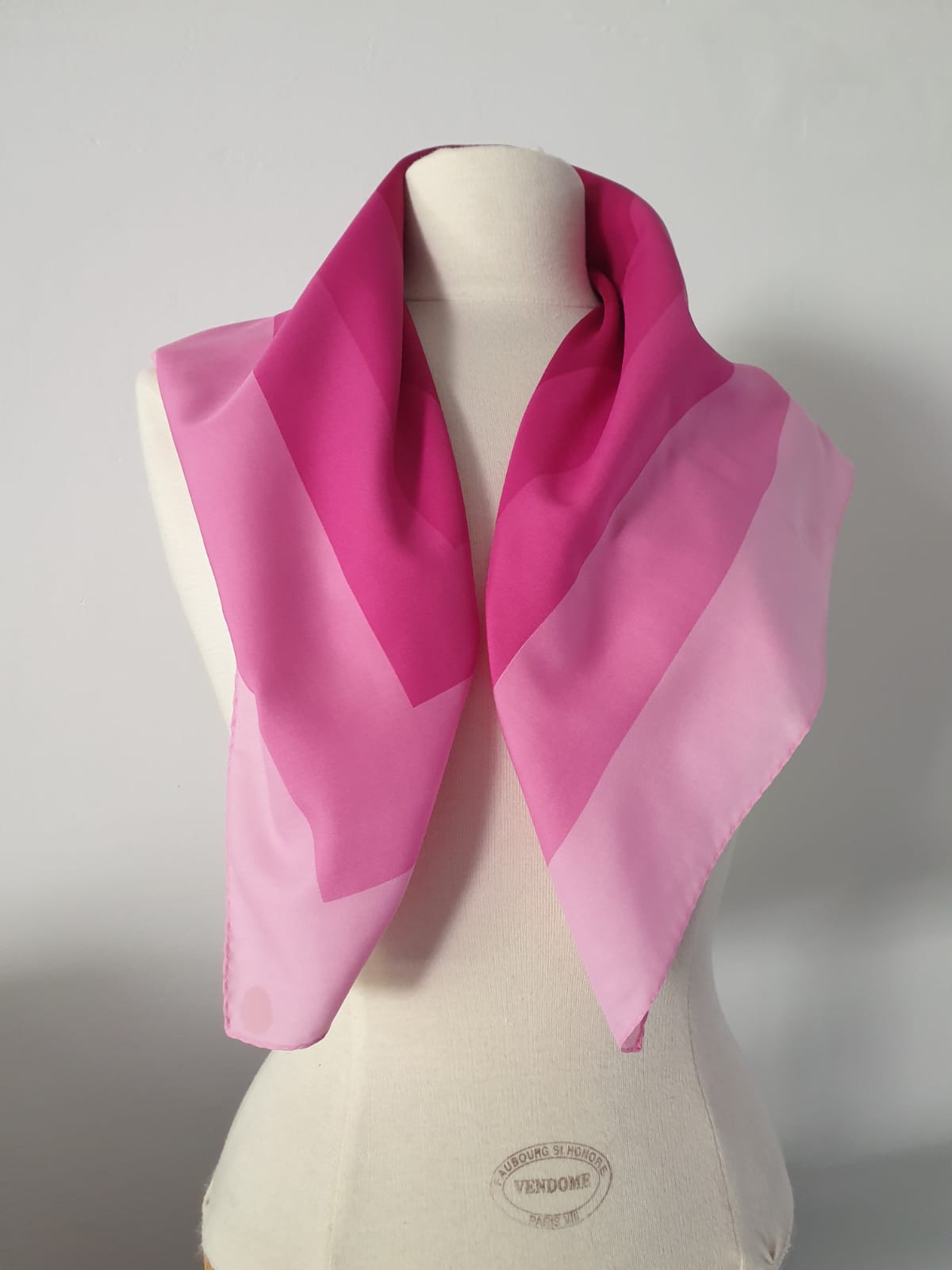 Vintage Scarf The Pink One Handmade Unique Design Accessory
