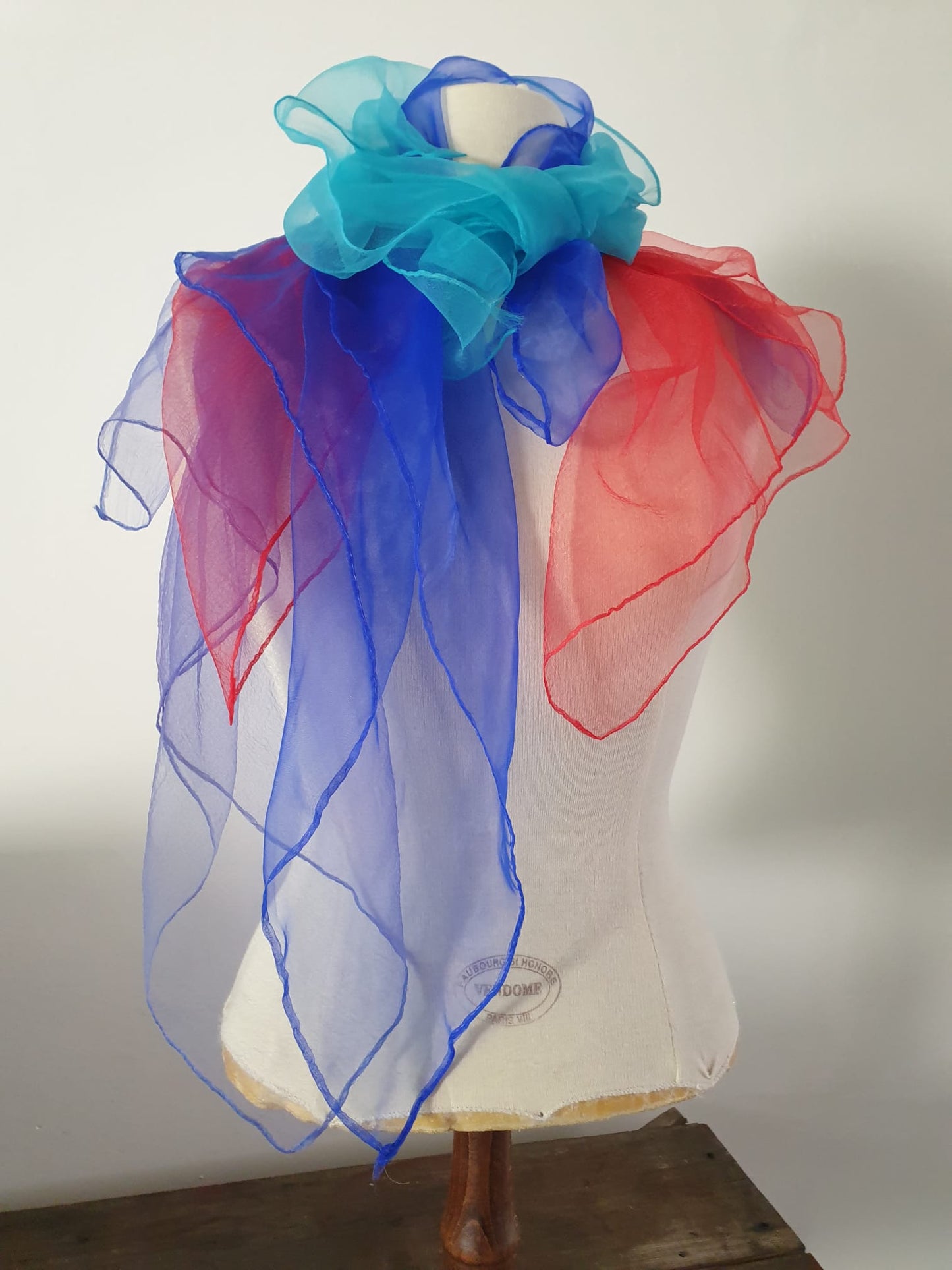 Vintage Scarf The Rainbow Ones.Vintage Accessories Handmade Unique Design