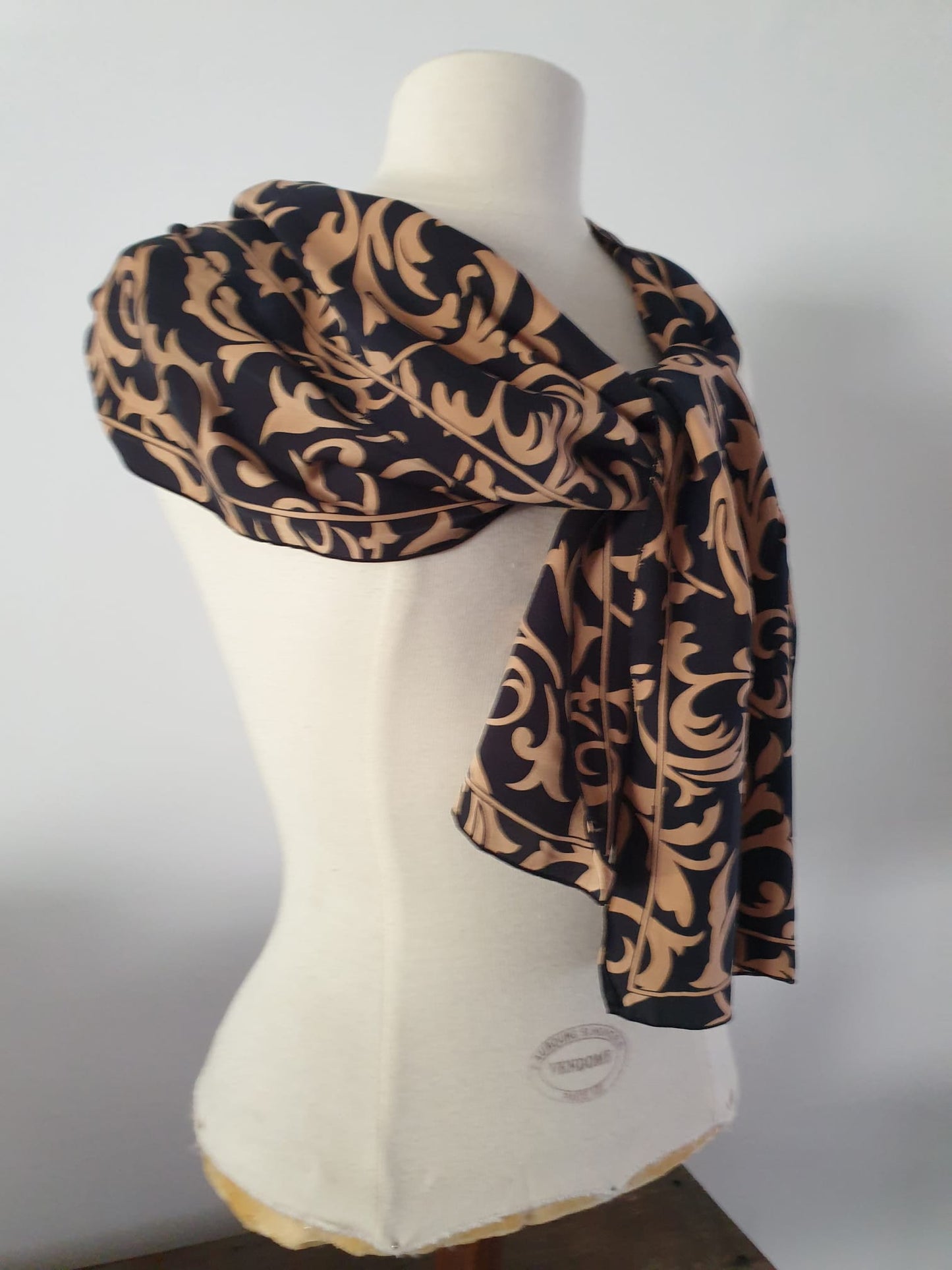 Vintage Scarf The Opulent One Handmade Unique Design