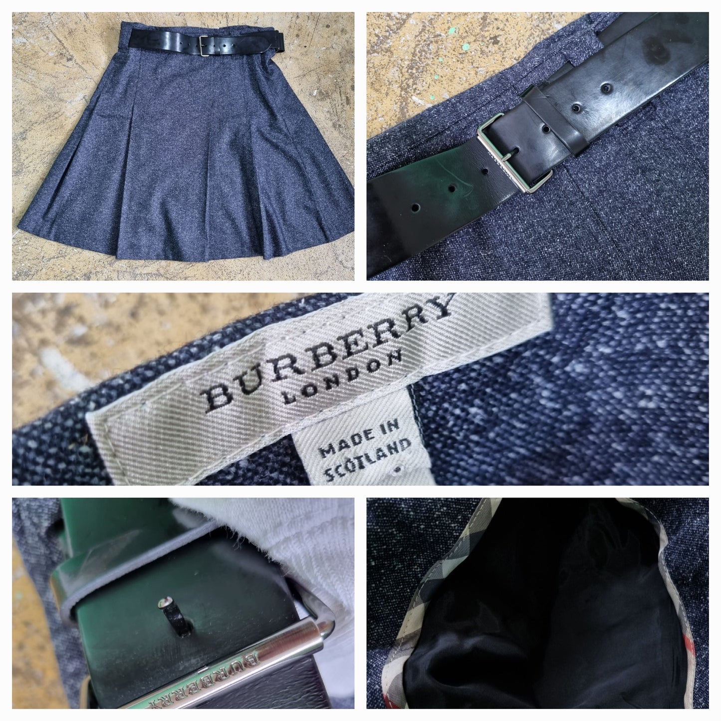 Burberry Skirt Pleated Flit and Flare Midsize Vintage Skirt (UK16) - Vintage Appreciation Society