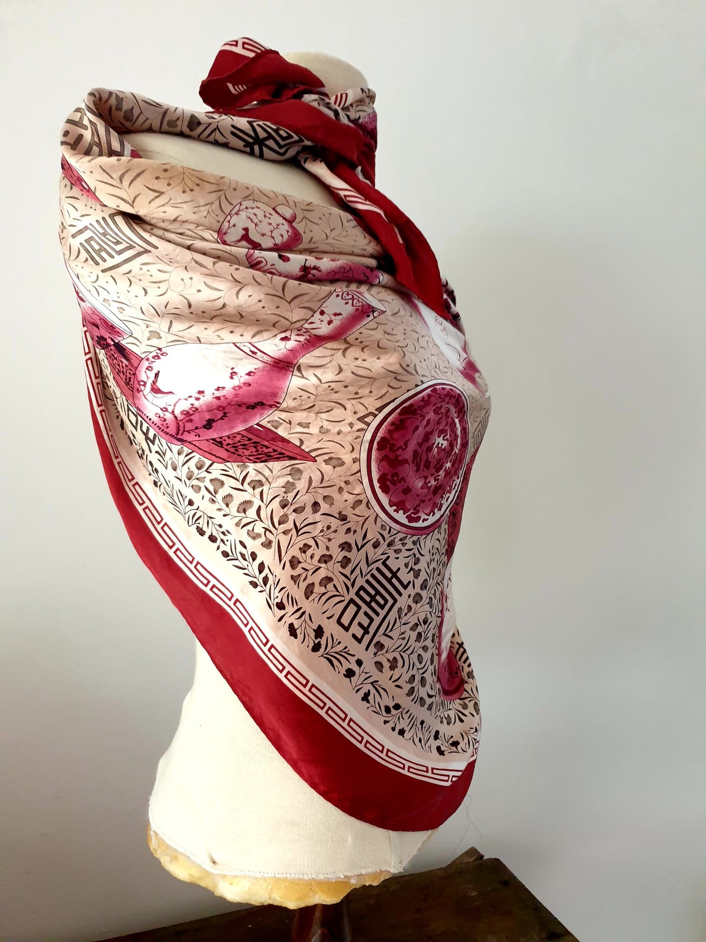 The Ceramics One Vintage Scarf Handmade Unique Design Accessory
