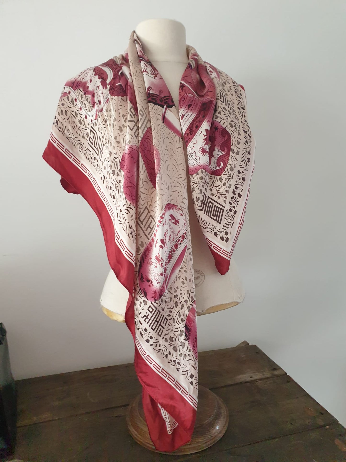 The Ceramics One Vintage Scarf Handmade Unique Design Accessory