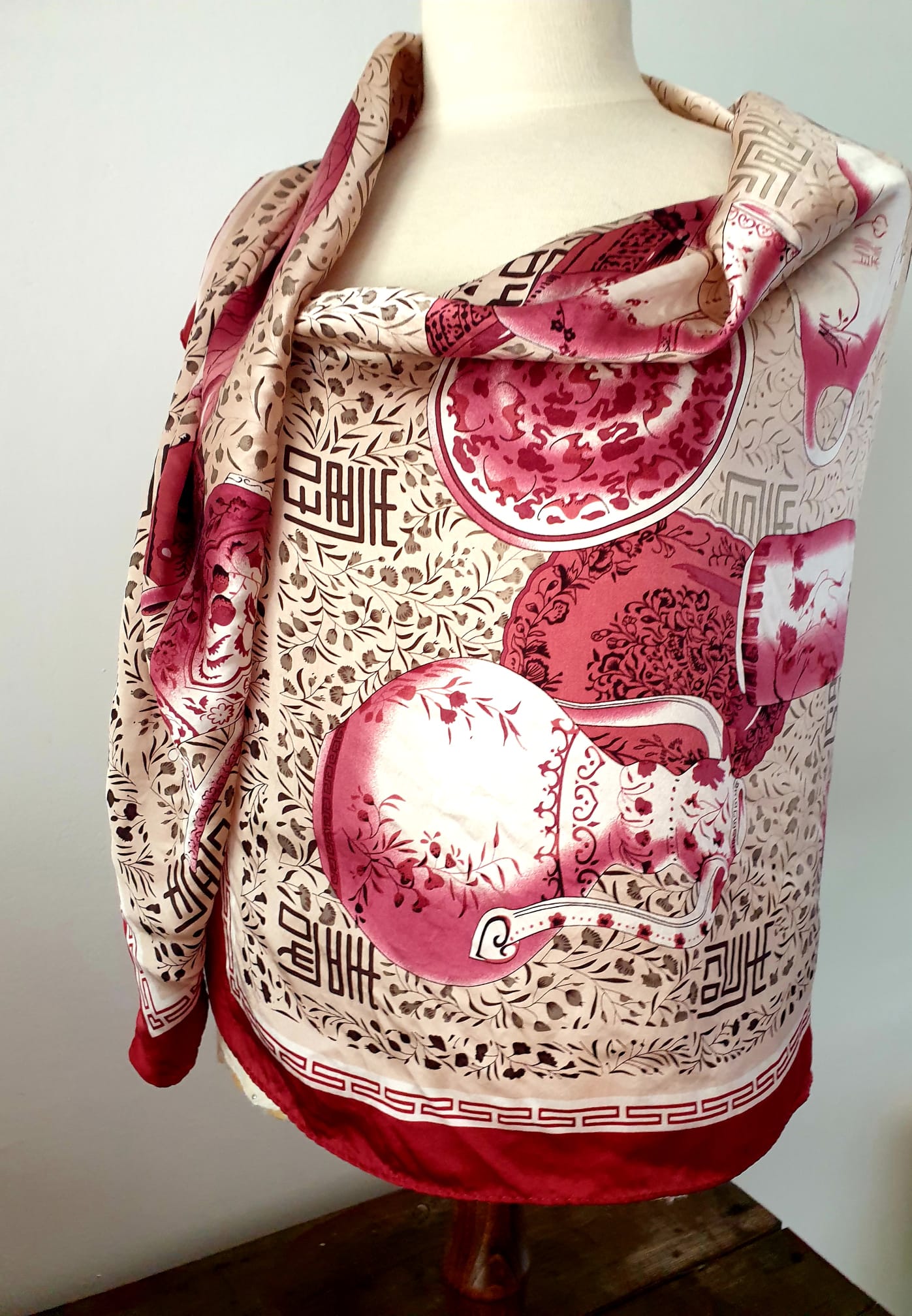 The Ceramics One Vintage Scarf Handmade Unique Design Accessory