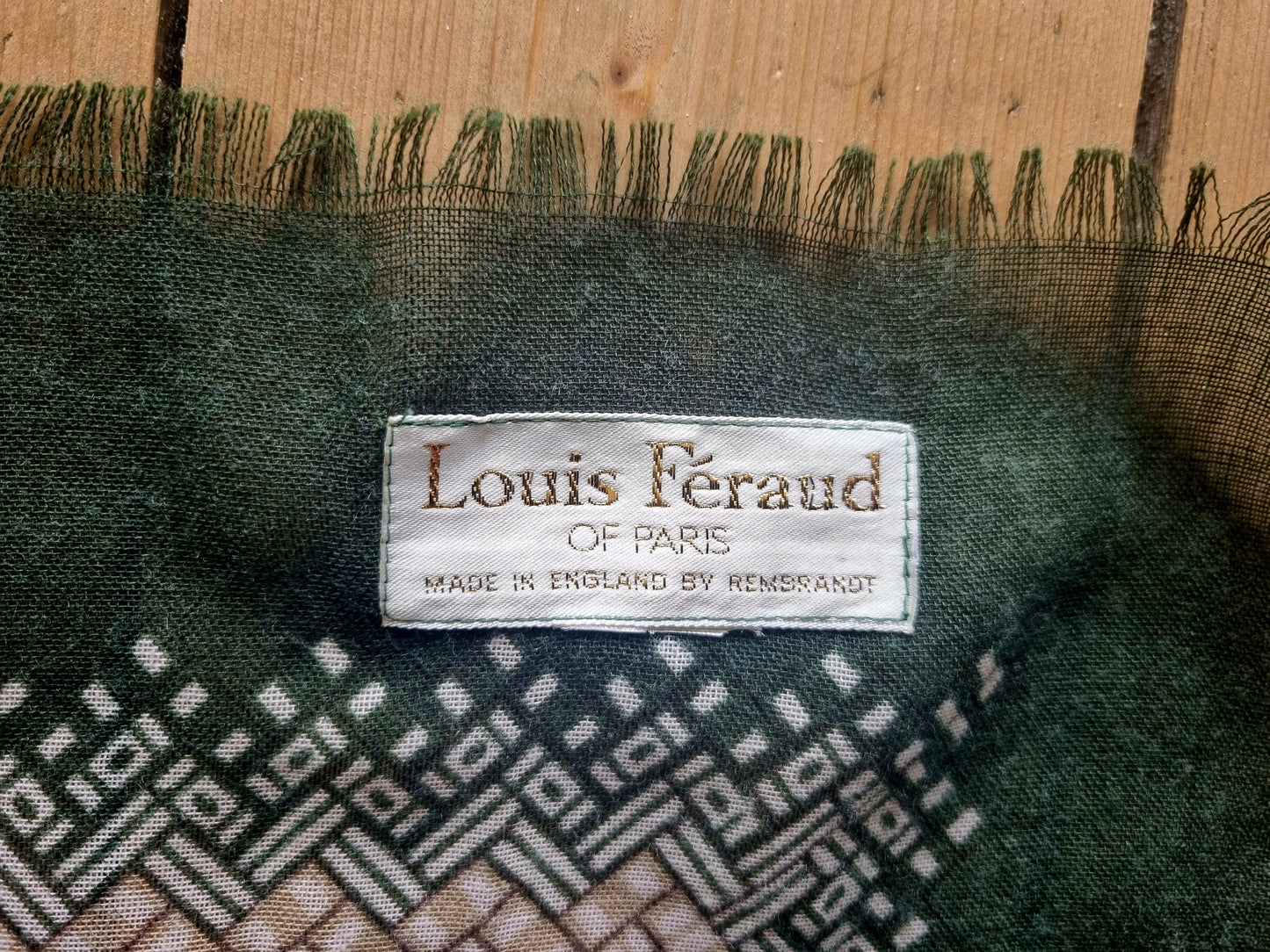 Vintage Scarf The Louis Feraud One Handmade Unique Design