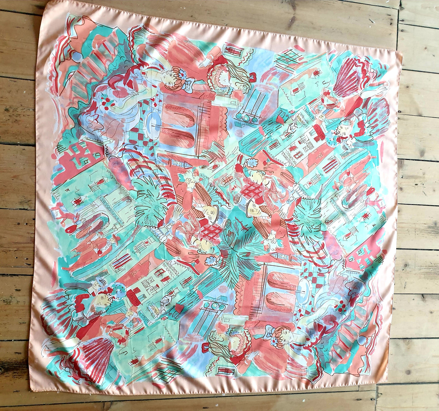 The Plaza One Vintage Scarf Unique Handmade Accessory