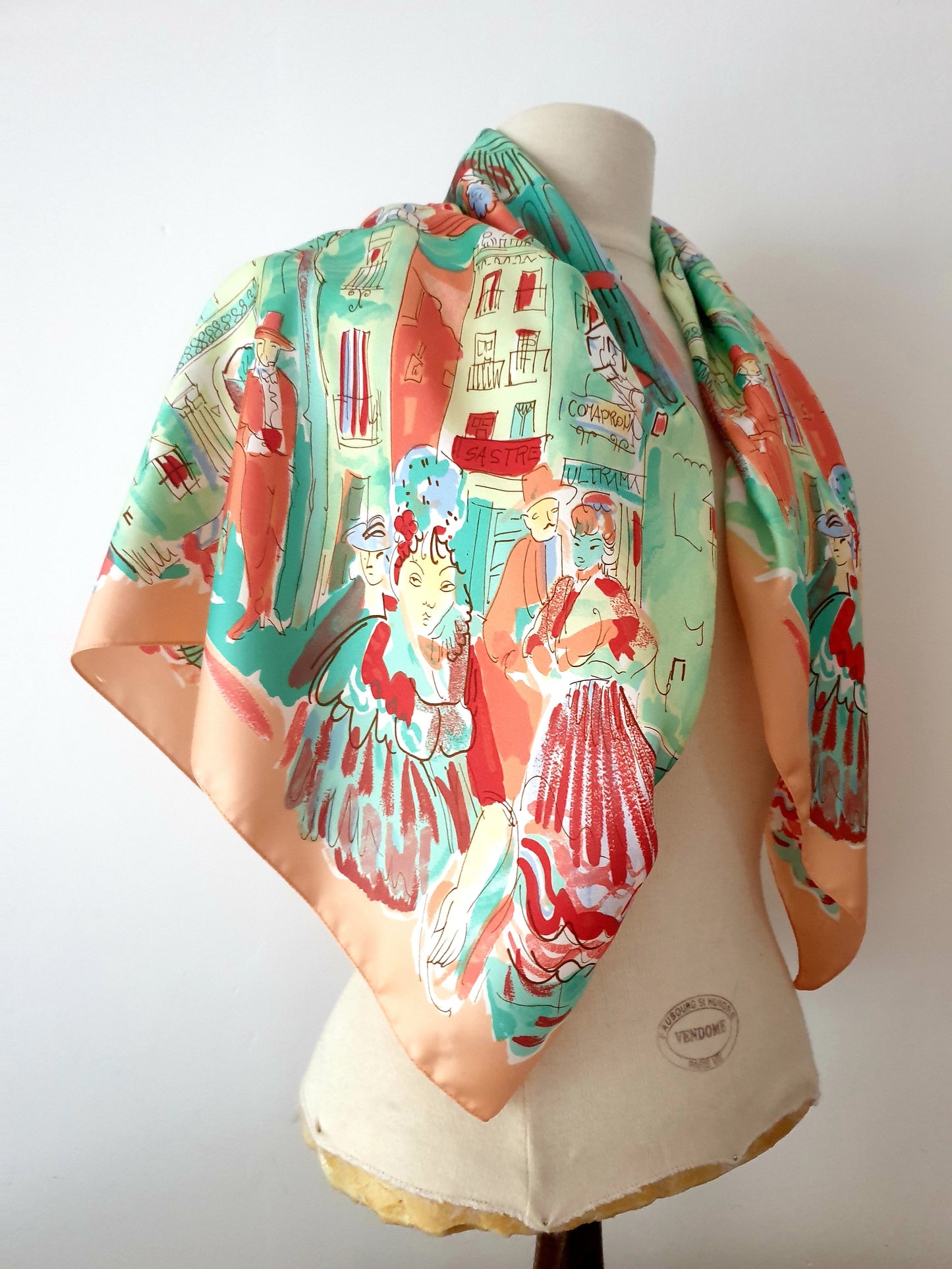 The Plaza One Vintage Scarf Unique Handmade Accessory