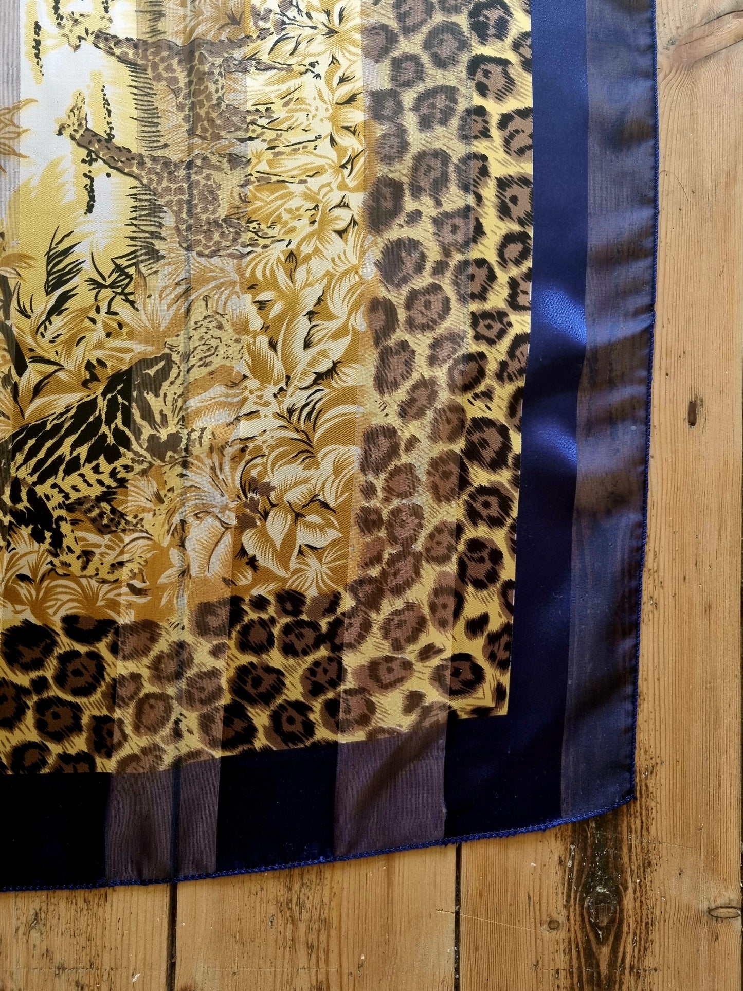 Vintage Scarf The Animal Print One Handmade Unique Accessory