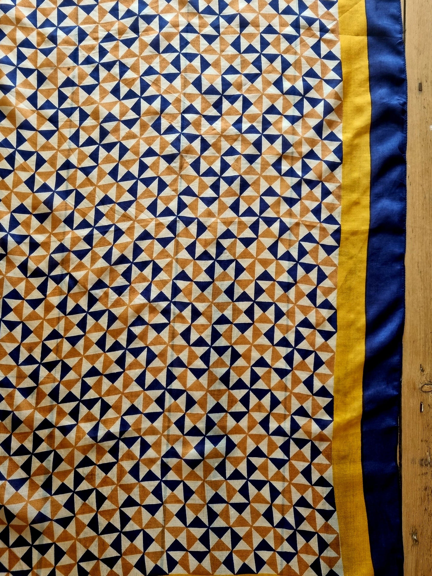 Vintage Scarf The Geometric One Handmade Unique Design