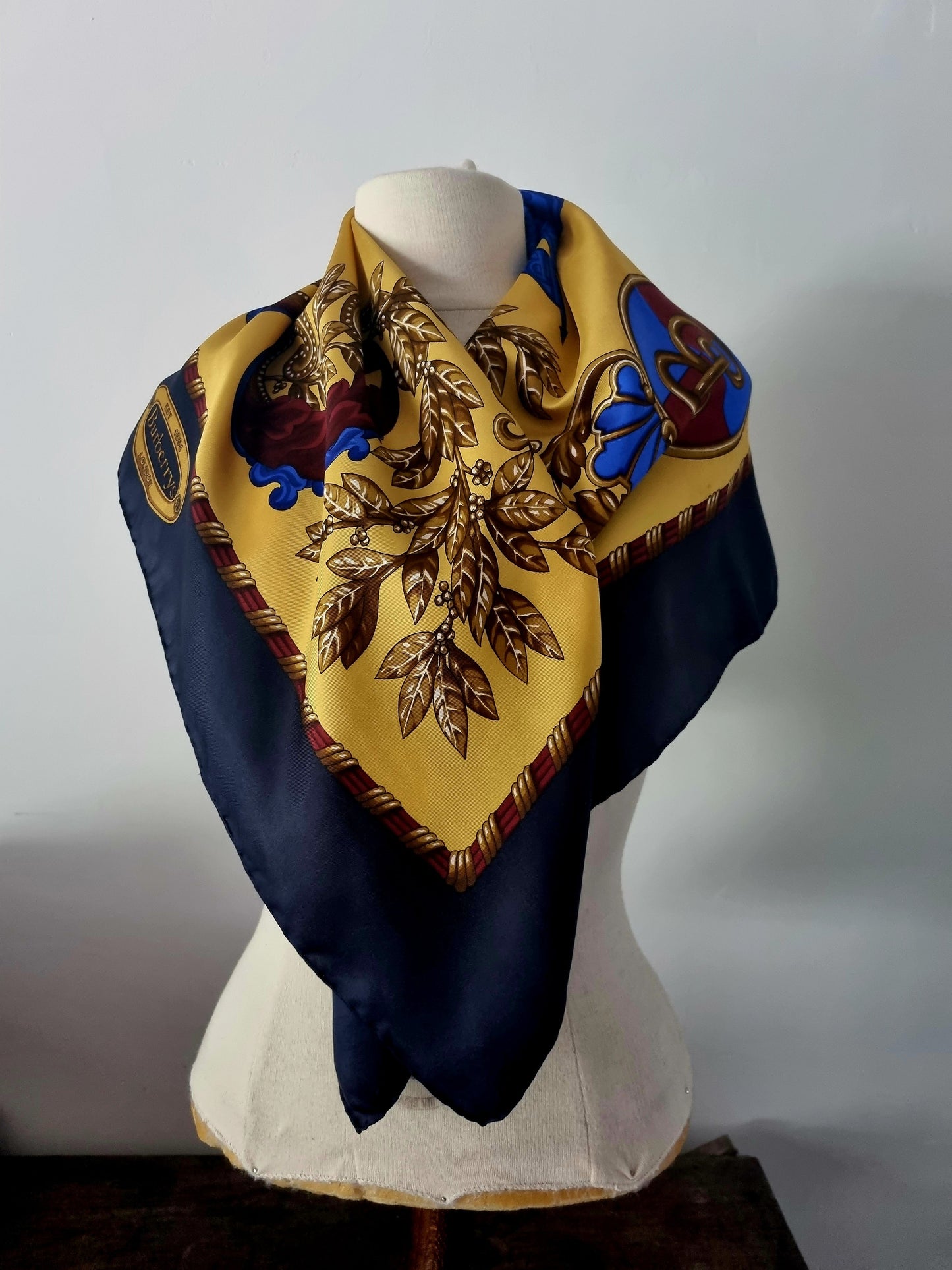 Vintage Scarf The Burberry Horse One Unique Handmade Accessory