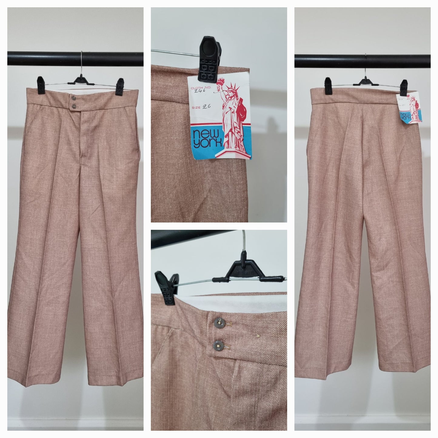 Vintage Pleated Designer Trousers New York Vintage Trousers (UK6) - Vintage Appreciation Society