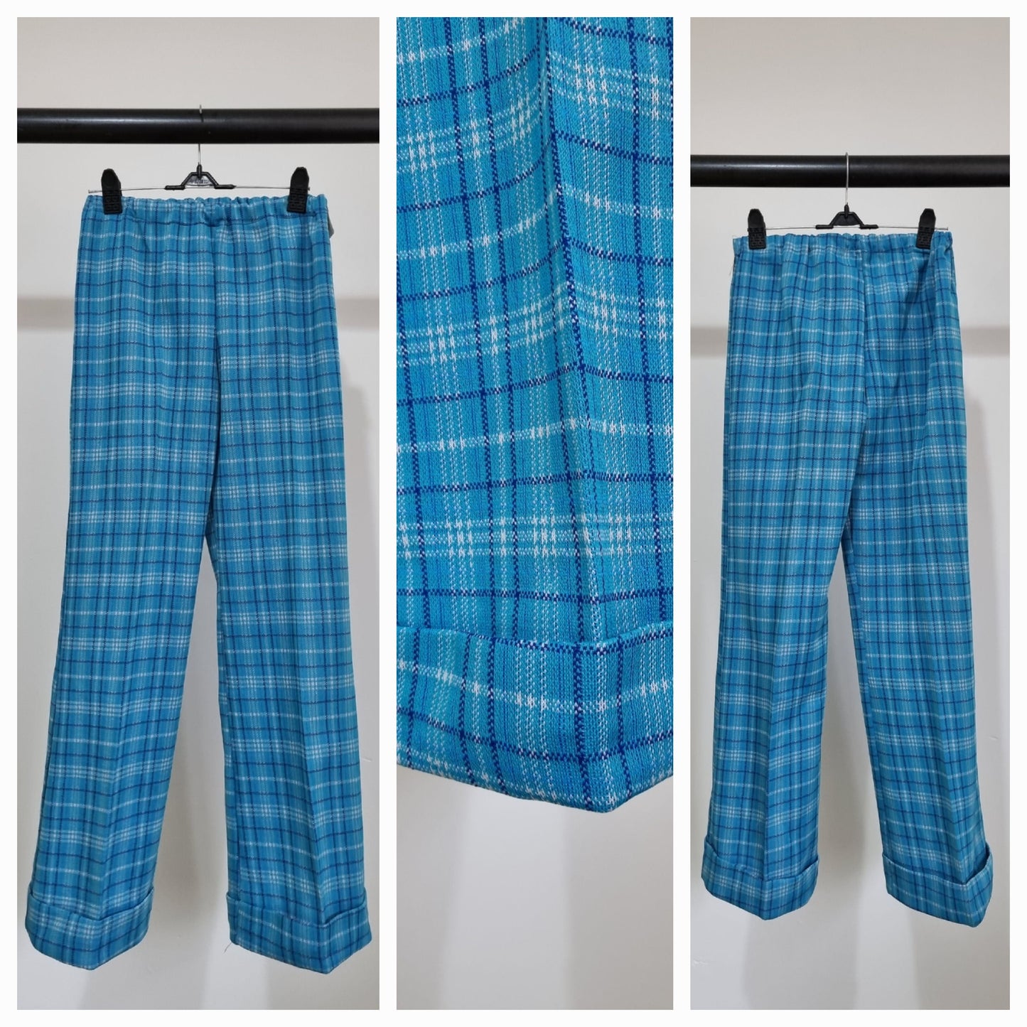 Checkered Handmade Vintage Trousers (UK10) - Vintage Appreciation Society
