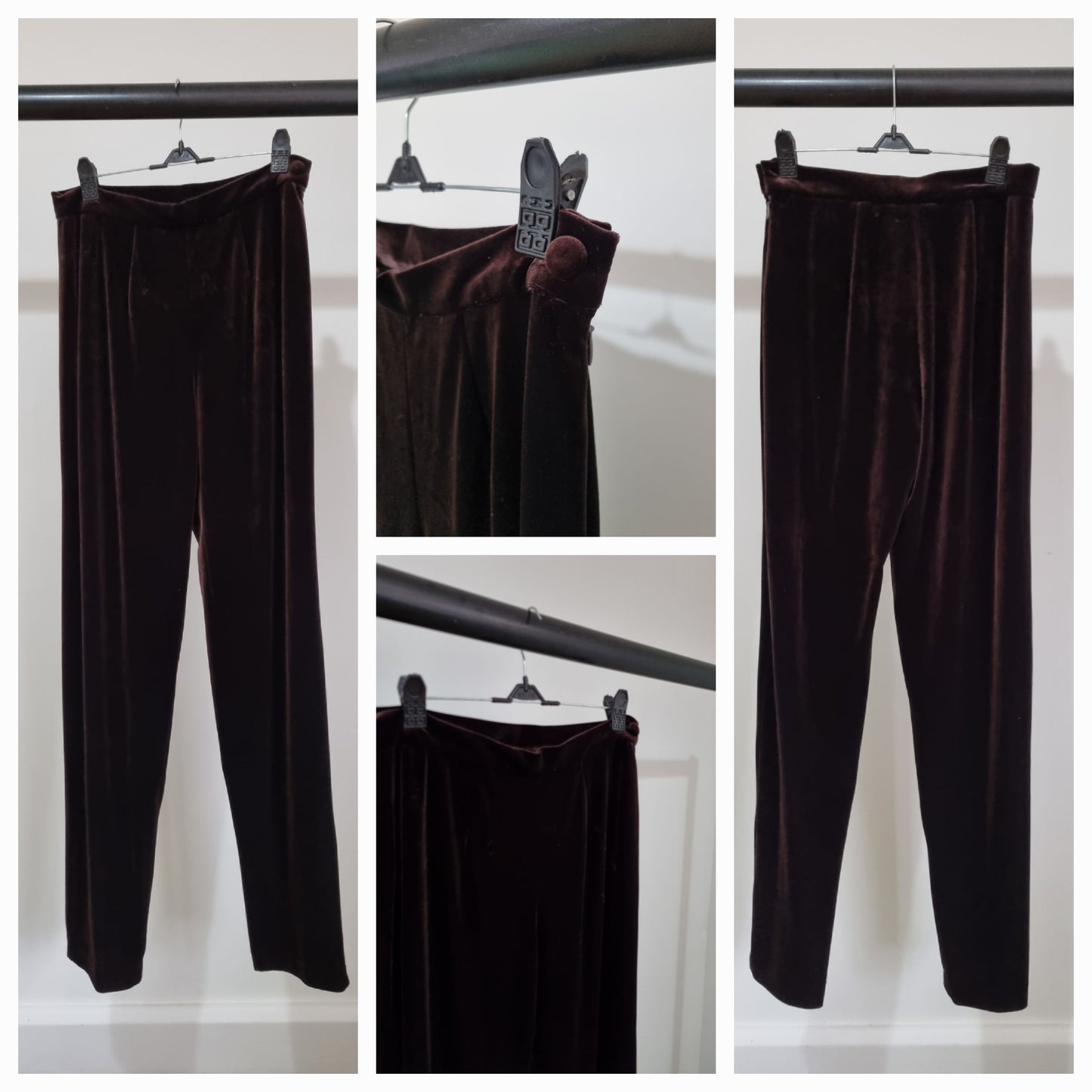 Vintage Velvet Trousers By Gantos Petite Sizing (UK6) - Vintage Appreciation Society
