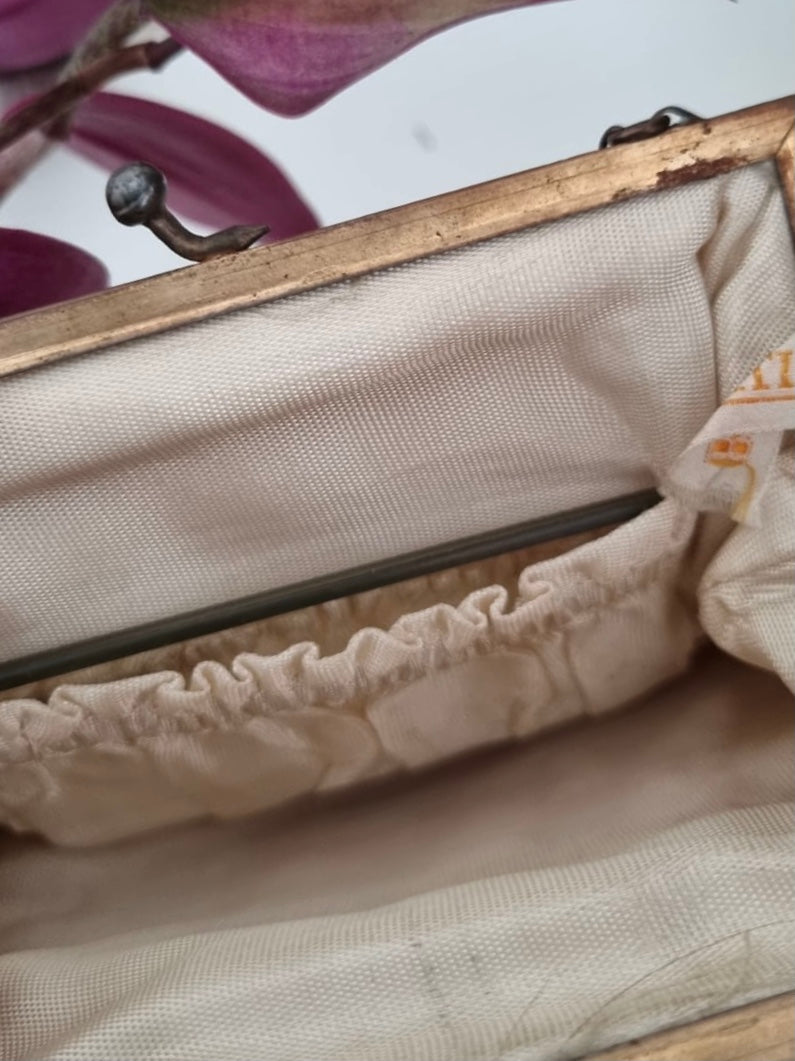 Oriential Silk Chain Handbag Vintage for Elegant Styling