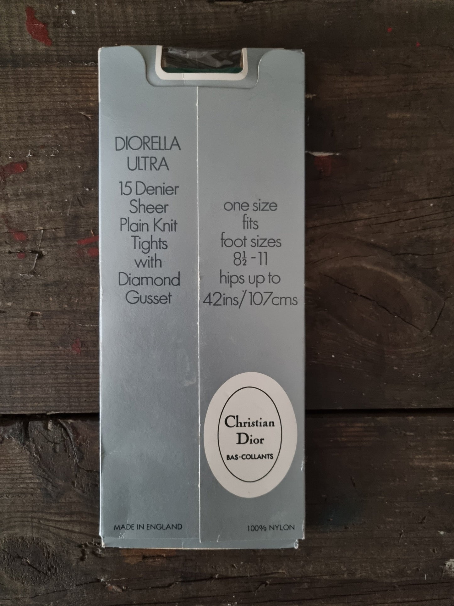 Vintage 15 Denier Sheer Dior Diorella Ultra Tights Green