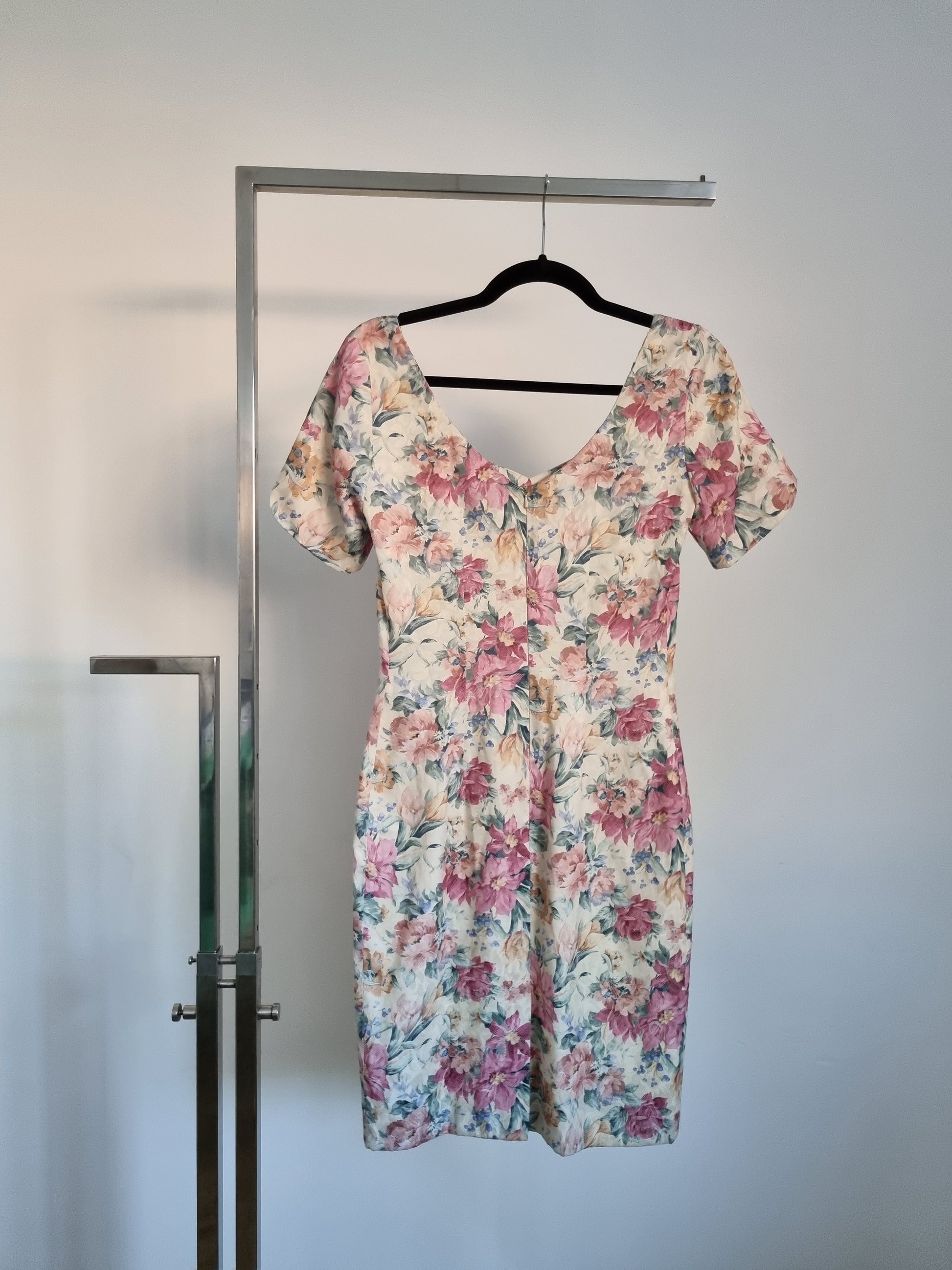 Wedding Guest Floral Mini Dress Monsoon Twilight Vintage Dress UK 6 - Vintage Appreciation Society