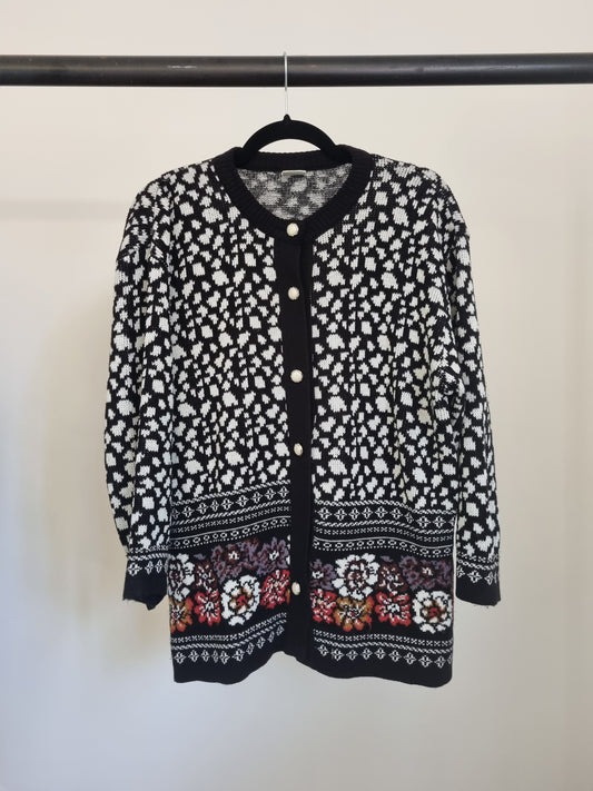 Vintage Cardigan (LARGE) C&A  Retro clothing.