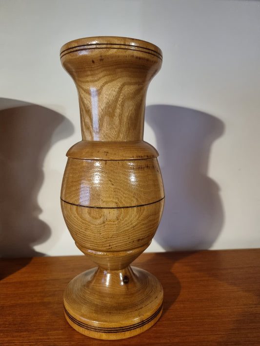 Vase Pedestal Handmade Jorvik York Viking Turned Wood Craft