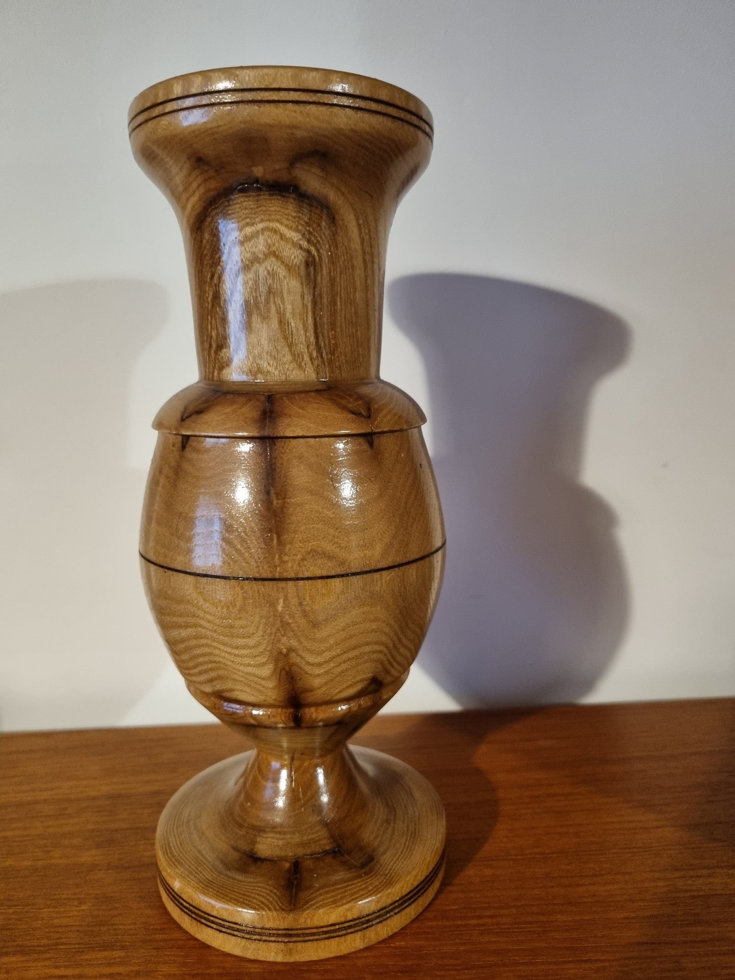 Vase Pedestal Handmade Jorvik York Viking Turned Wood Craft