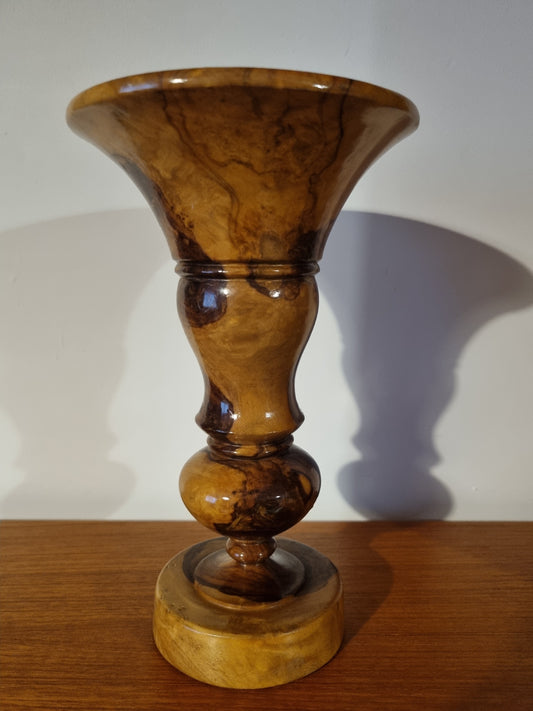Vase Olive Handmade Vintage Jorvik Turned Wood Spill Vase