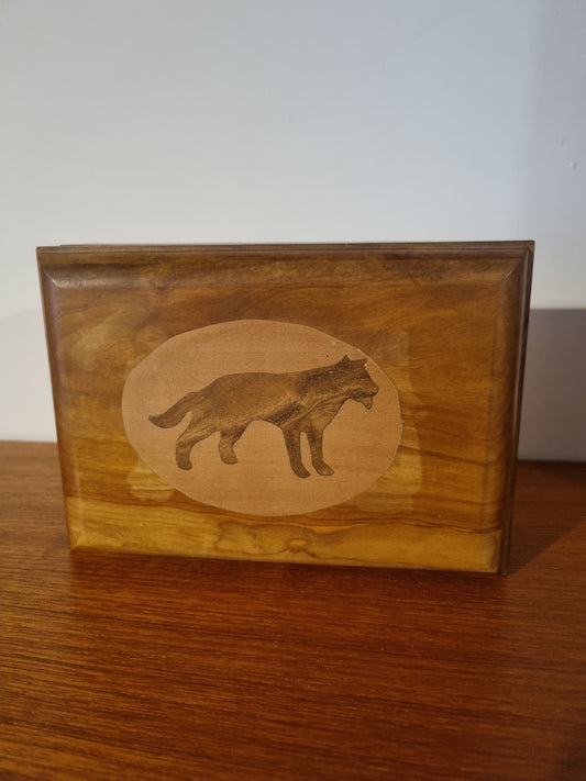 Jewellery Box Inlay Jaguar Handmade Vintage Jorvik Wood