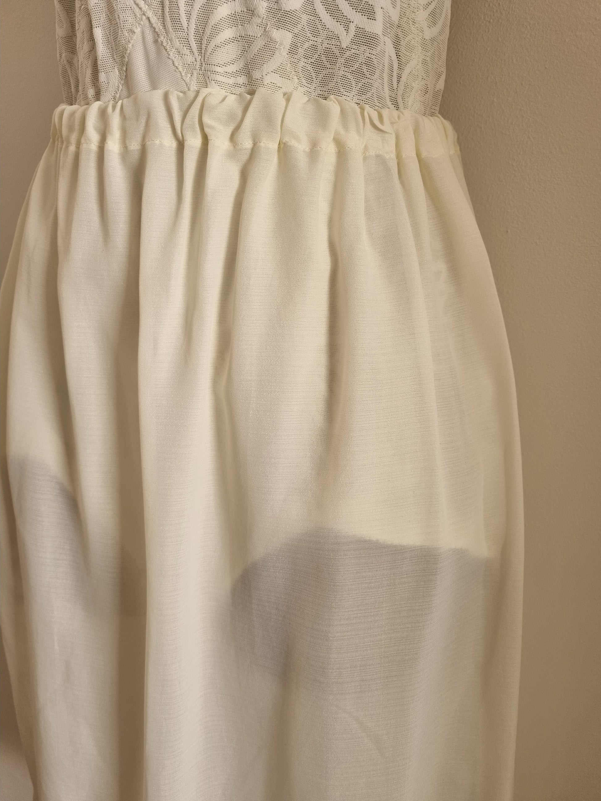 Handmade Vintage Slip Skirt with Lace Ruffle Detail - Vintage Appreciation Society