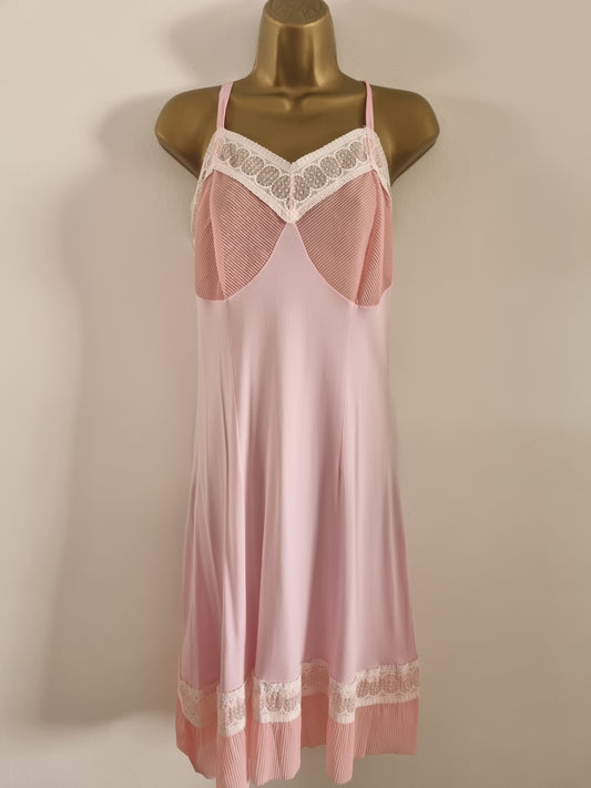 German August Vogel KG 1960s Vintage Slip UK18 Lingerie Chemise - Vintage Appreciation Society