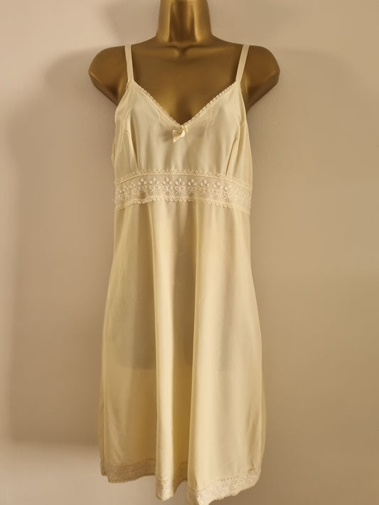 St Michael 50s Vintage Slip Dress Small Lingerie Babydoll Sleepwear - Vintage Appreciation Society