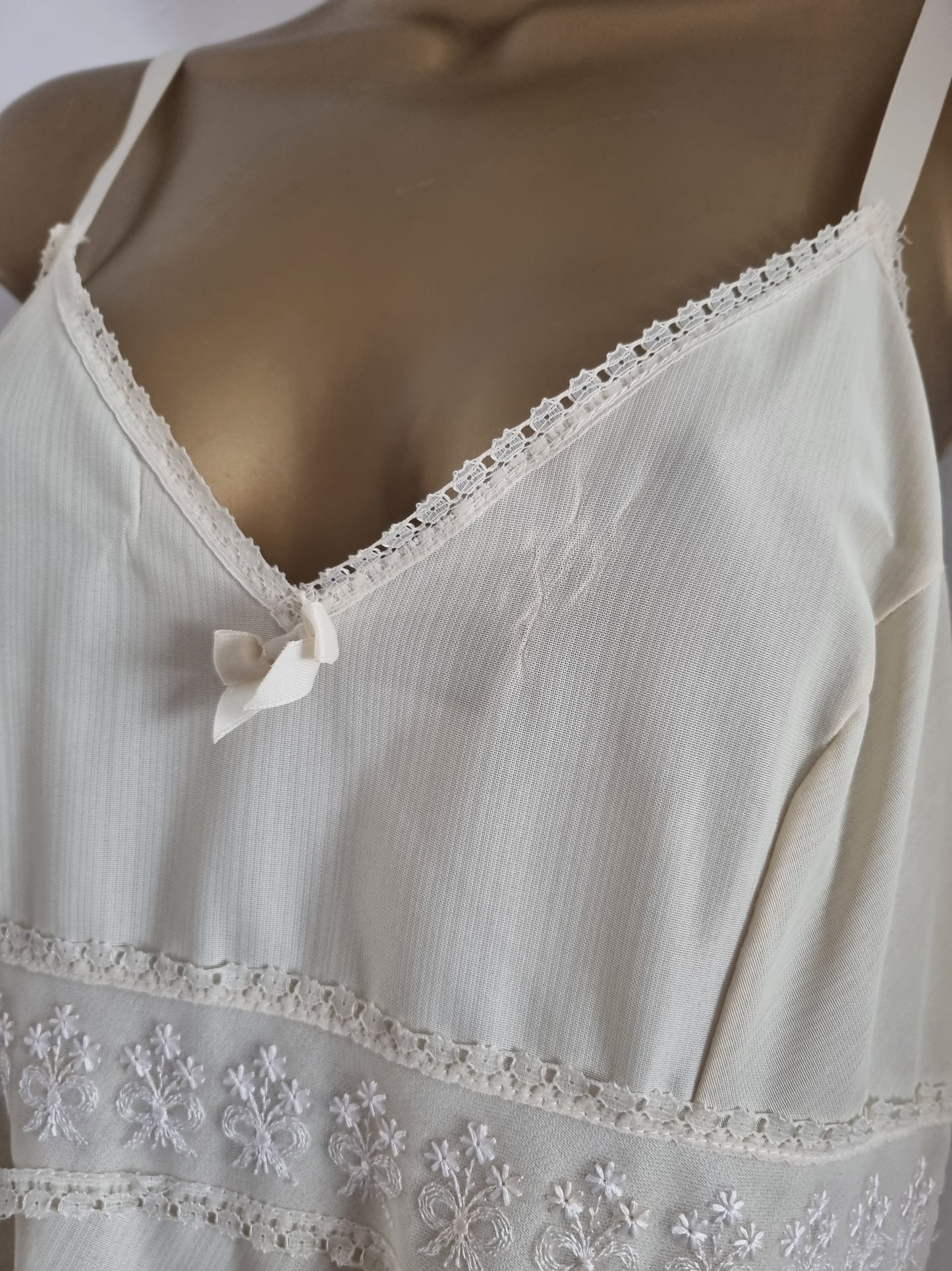 St Michael 50s Vintage Slip Dress Small Lingerie Babydoll Sleepwear