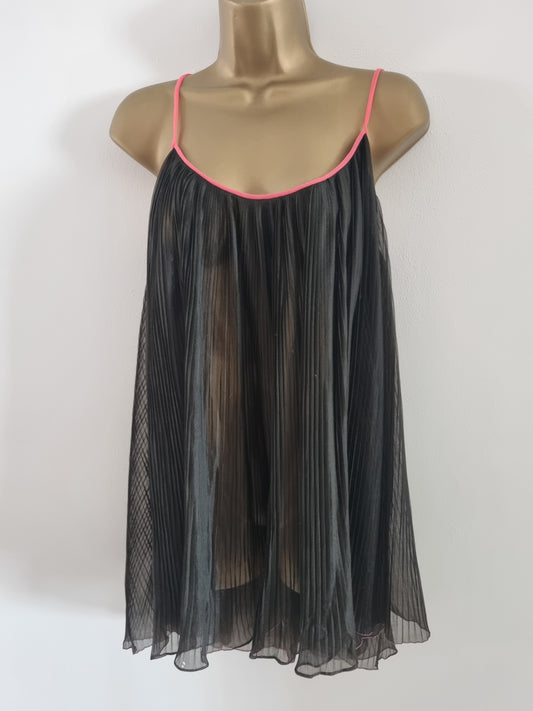 Vintage Nineties Pleated Slip Dress Lingerie Chemise Babydoll Sleepwear - Vintage Appreciation Society