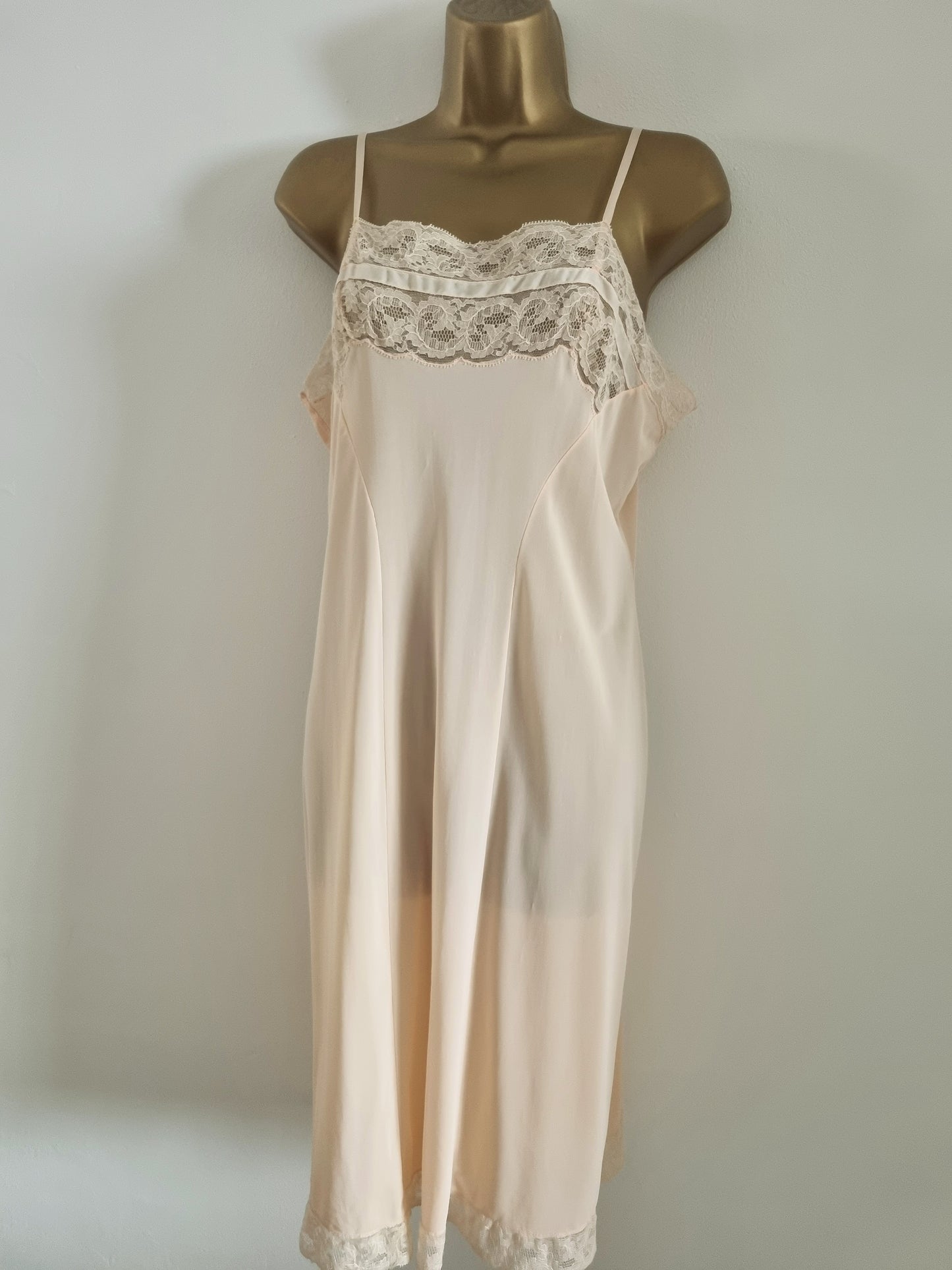 Vintage Schiesser Aus Perlon Pink Slip Dress for Elegant Nights