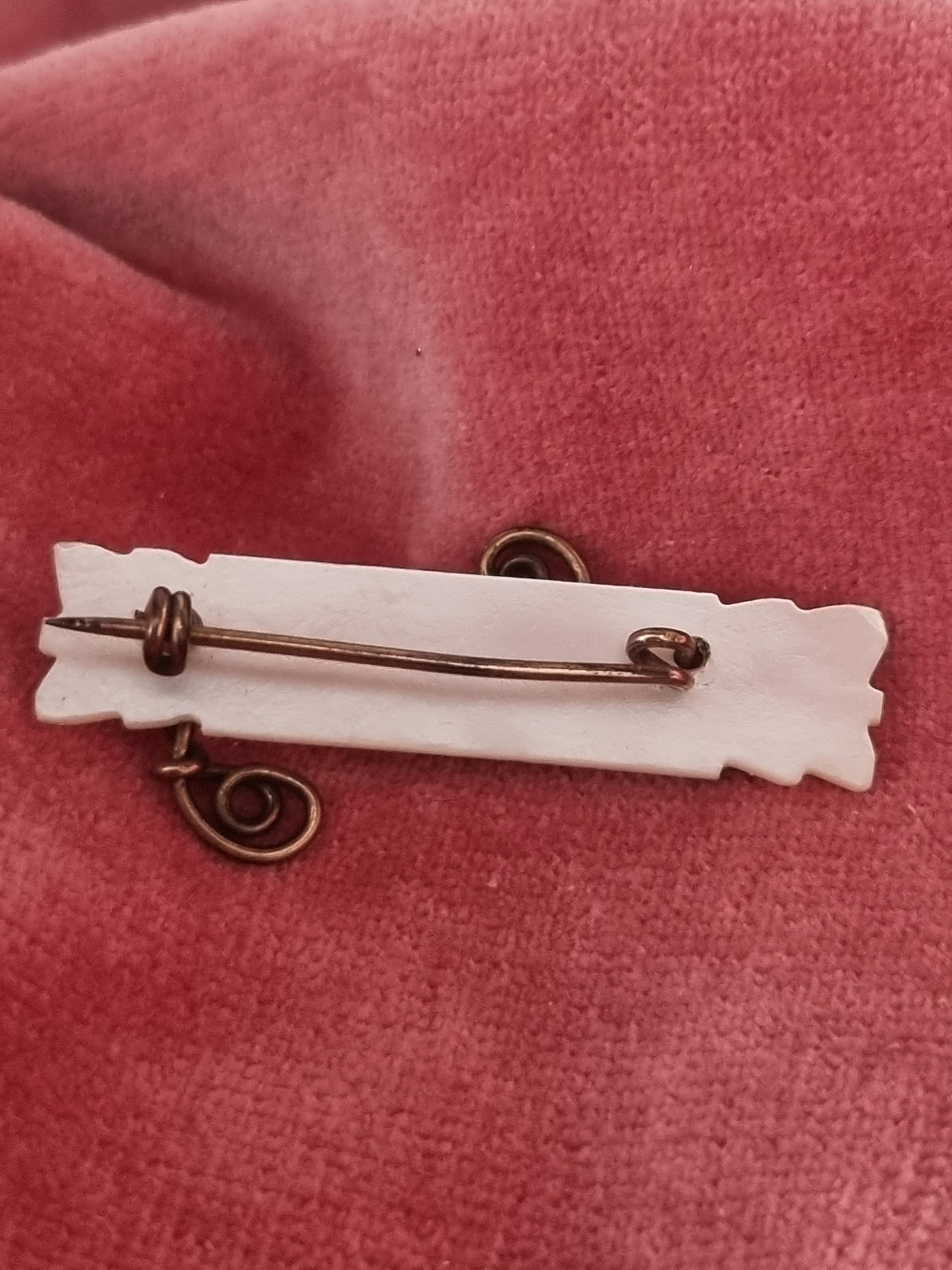 Vintage Brooch Nelly Name Gold Tone Imitation Shell