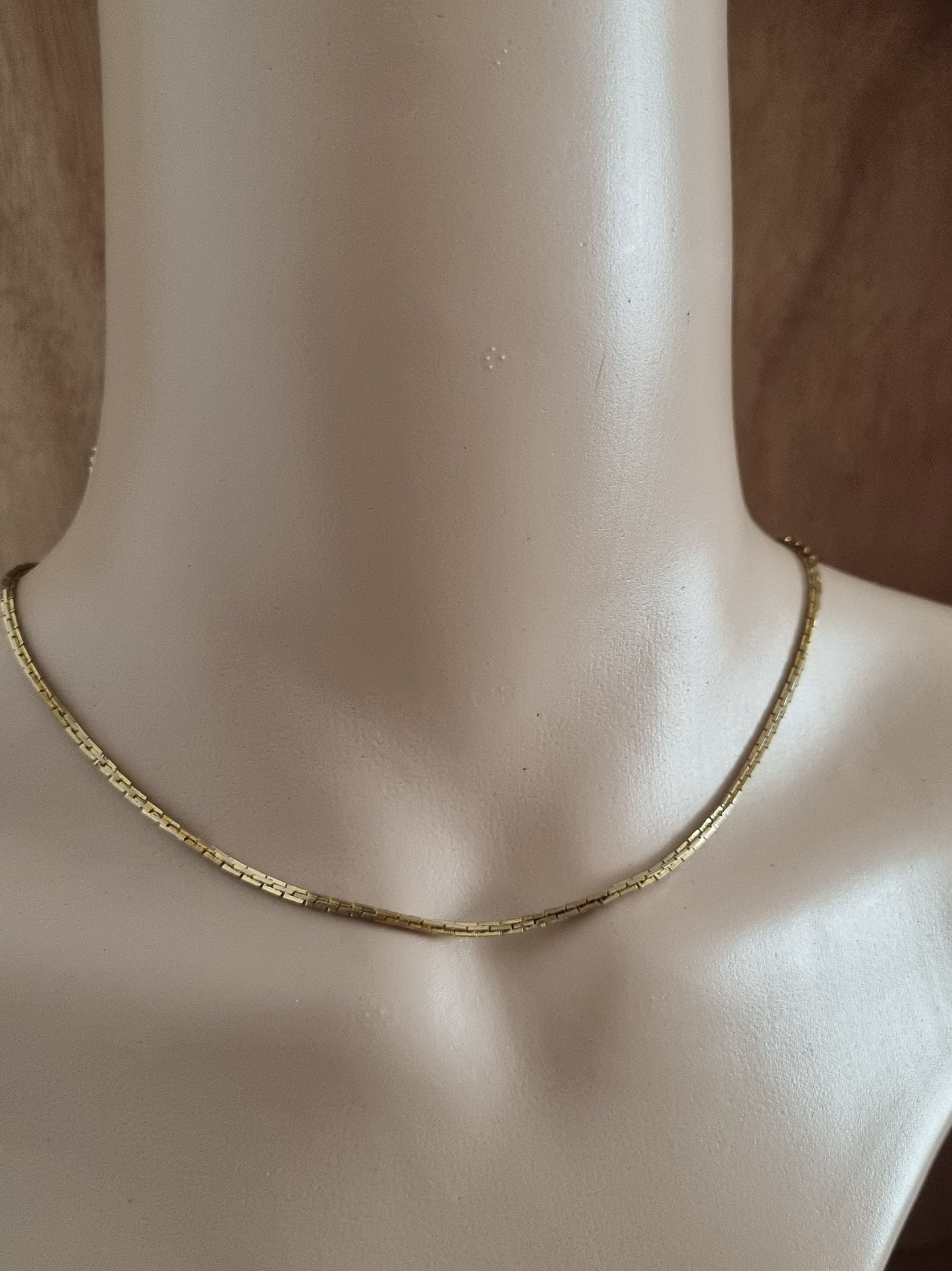 Vintage Necklace 50s Gold Tone Herringbone Mitchell's Of New York