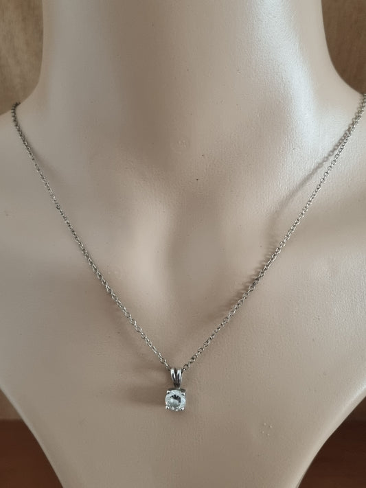 Vintage Necklace 925 Sterling Silver Drop Pendant and Chain