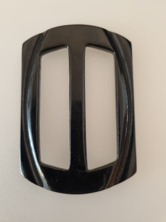 Vintage Buckle Black Plastic. For Belts, Sewing, Scarves, Crafts