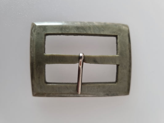 Vintage Buckle Pearlised Green Grey. For Belts, Sewing, Scarves, Crafts