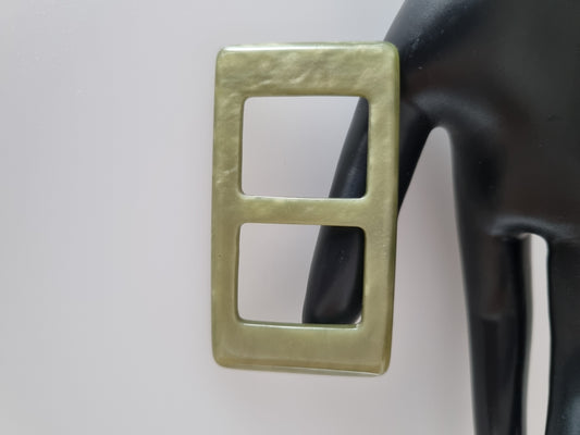 Vintage Buckle Green. For Belts, Sewing, Scarves, Crafts
