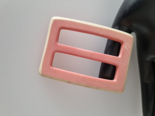 Vintage Buckle Pink and Cream. For Belts, Sewing, Scarves, Crafts