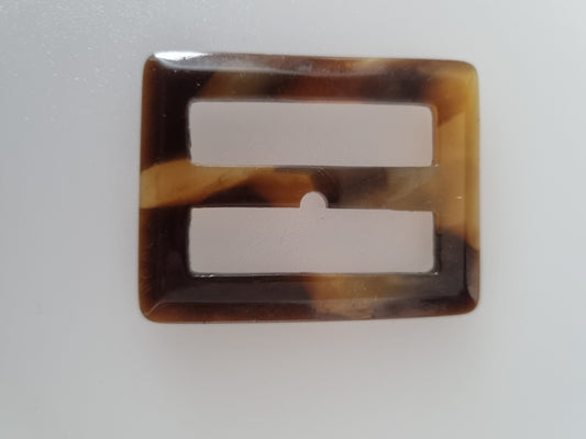 Vintage Buckle Brown Tortoise Shell Effect. For Belts, Sewing, Scarves, Crafts