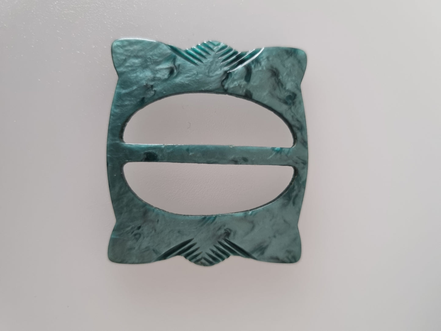 Vintage Buckle Teal Blue Green. For Belts, Sewing, Scarves, Crafts