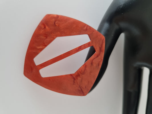 Vintage Buckle Orange. For Belts, Sewing, Scarves, Crafts