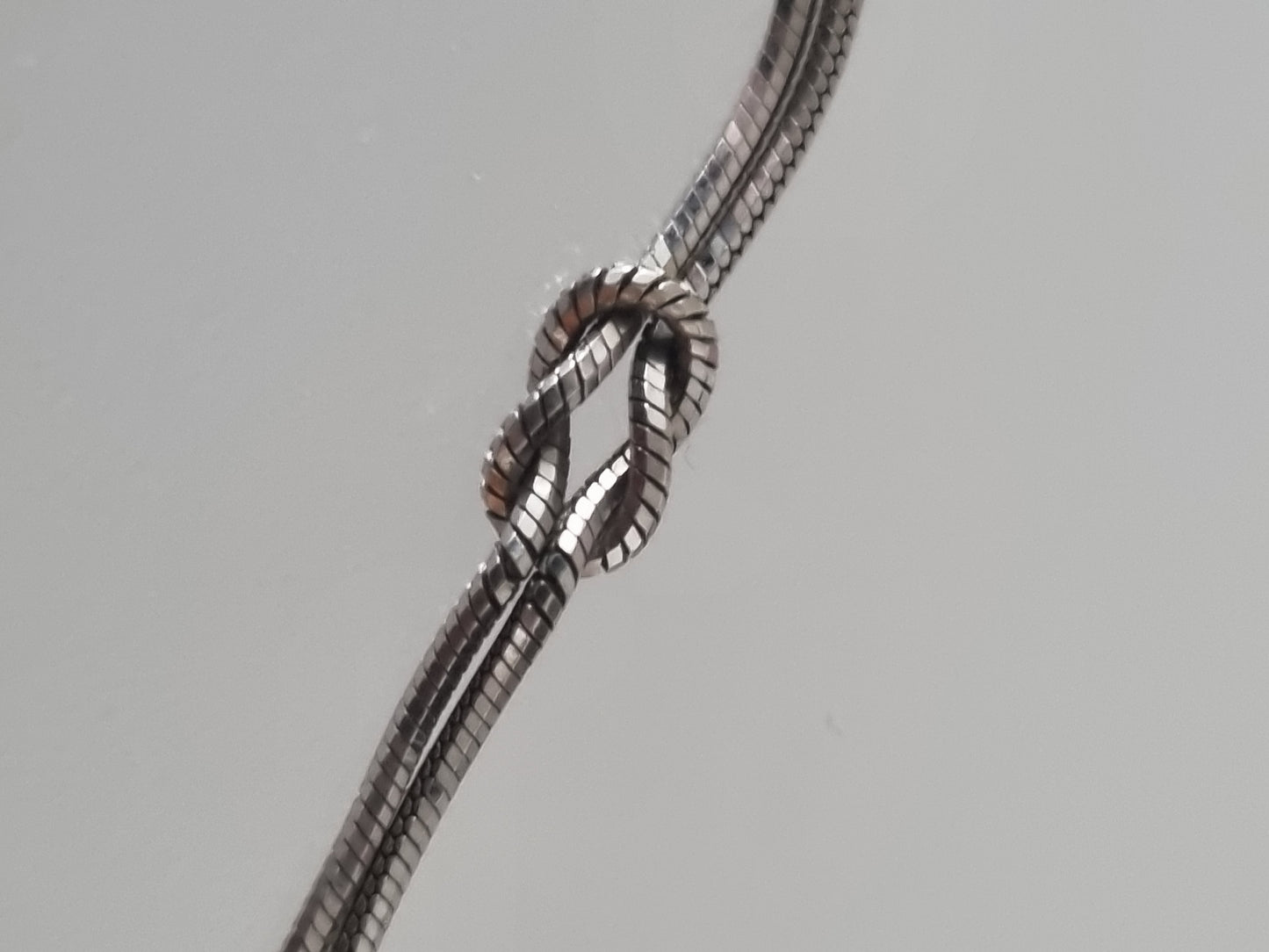 Vintage Bracelet 925 Sterling Silver Costume Knot Double Chain Jewellery