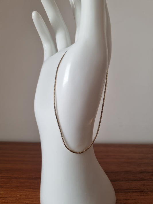Vintage Bracelet Gold Tone Costume Herringbone Jewellery