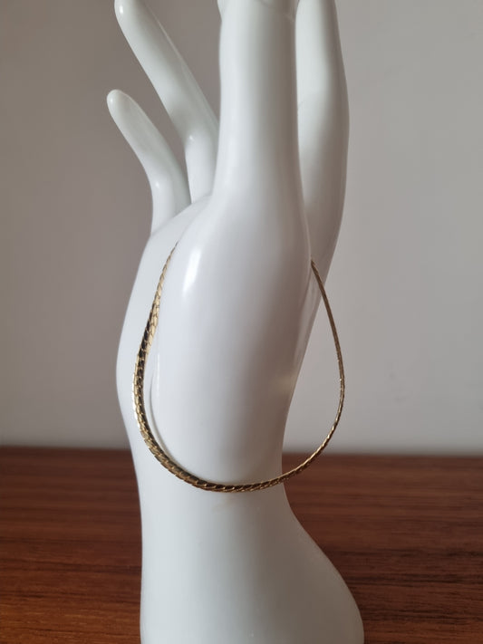 Vintage Bracelet Gold Tone Costume Herringbone Jewellery