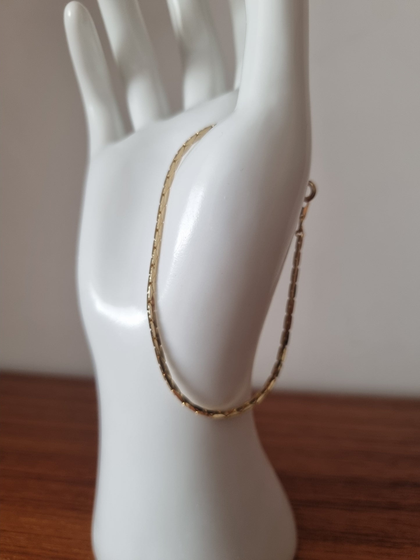 Vintage Bracelet Gold Tone Costume Herringbone Jewellery