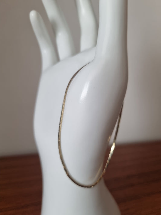 Vintage Bracelet Gold Tone Costume Herringbone Jewellery