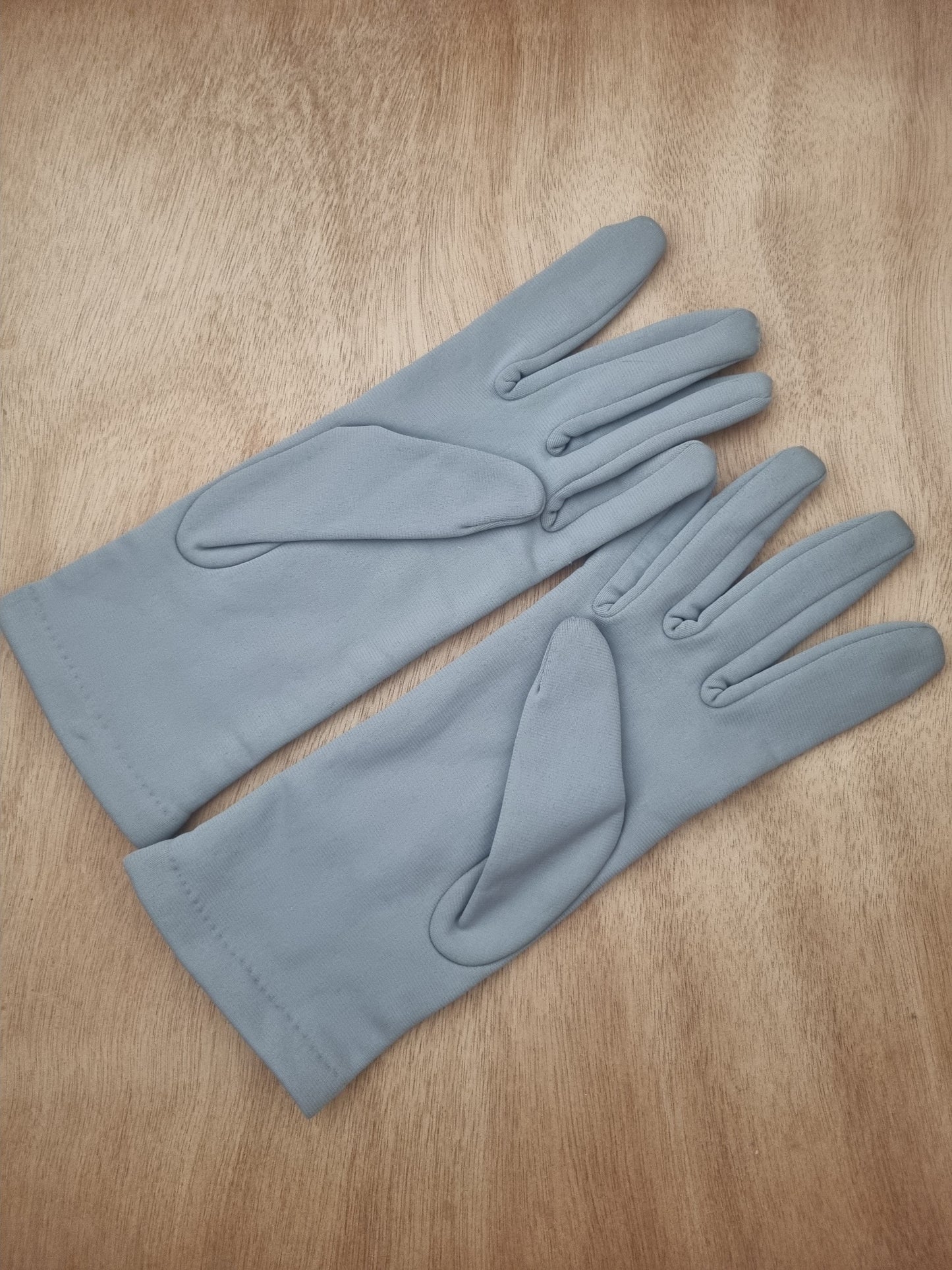 Vintage Gloves Grey Short Nylon Acetate Made in England