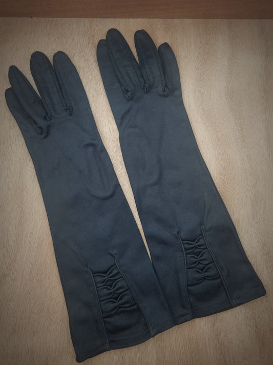Vintage Gloves Long Polymix Black